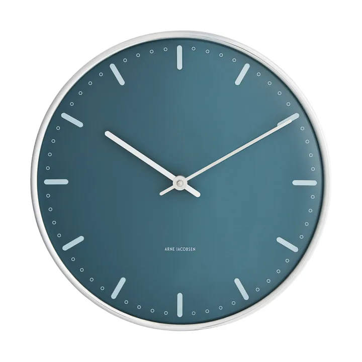 Arne Jacobsen City Hall ur - Blå, Ø21 cm - Arne Jacobsen Clocks