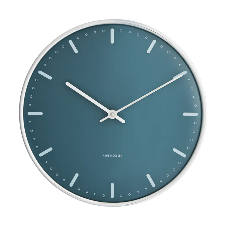Arne Jacobsen City Hall ur - Blå, Ø29 cm - Arne Jacobsen Clocks