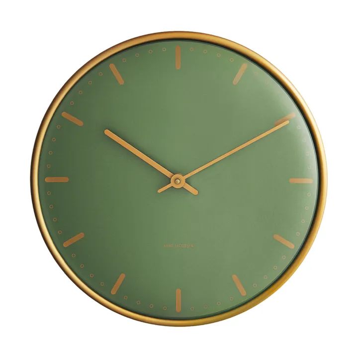 Arne Jacobsen City Hall ur - Grøn, Ø21 cm - Arne Jacobsen Clocks