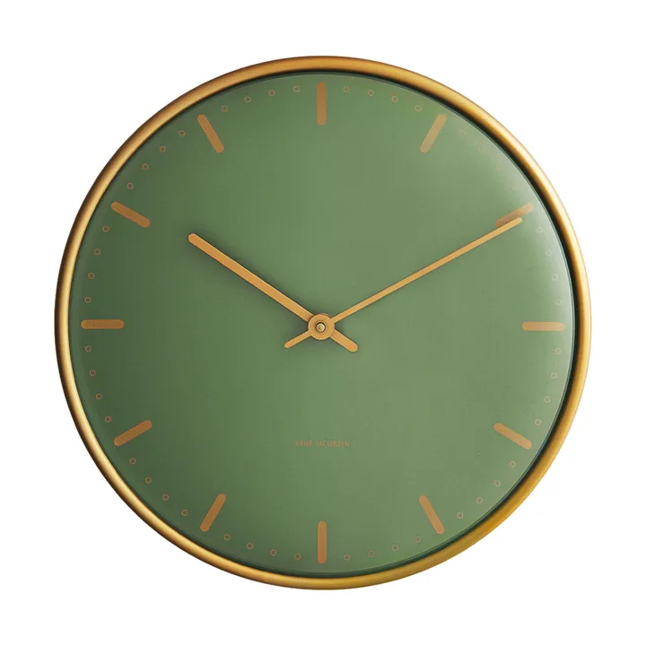 Arne Jacobsen City Hall ur - Grøn, Ø29 cm - Arne Jacobsen Clocks