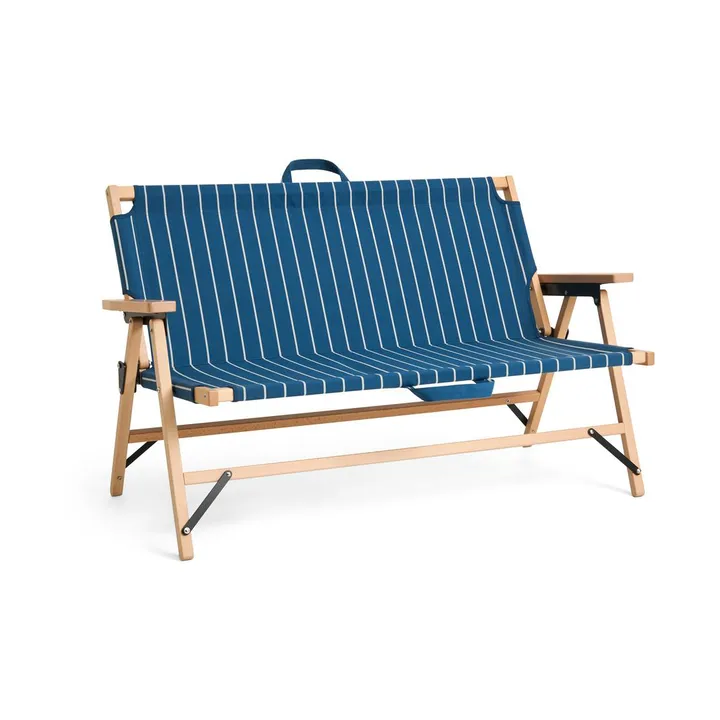 Outdoor Market foldbar sofa - Blue-beige, 2-pers. sofa - HAY