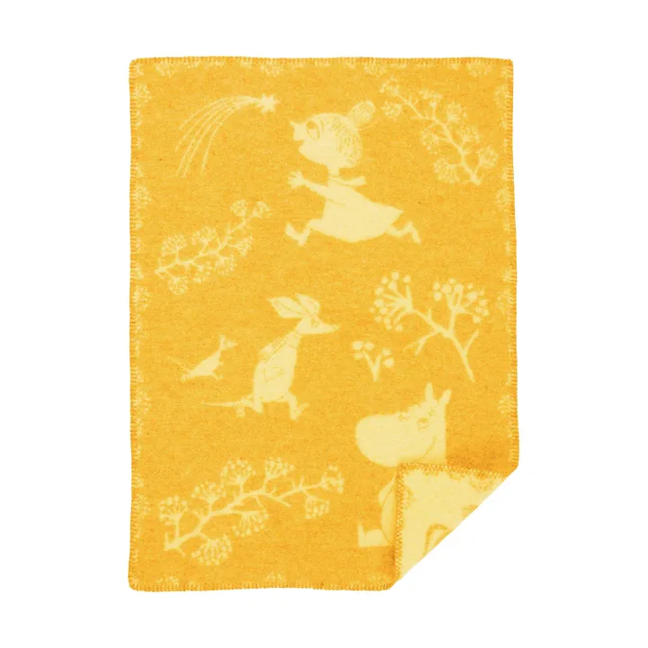 Moomin Winterland babyplaid 65x90 cm - Winter sun - Klippan Yllefabrik