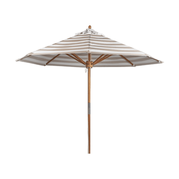 Hisshult parasol Ø270 cm - Beige stripe-teak - 1898