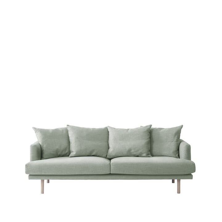 Sjövik 3-personers sofa - Bern 0345 green, hvidolierede ben i eg - 1898