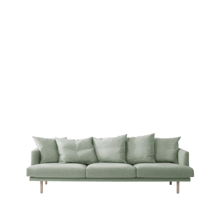 Sjövik 3,5-personers sofa - Bern 0345 green, hvidolierede ben i eg - 1898