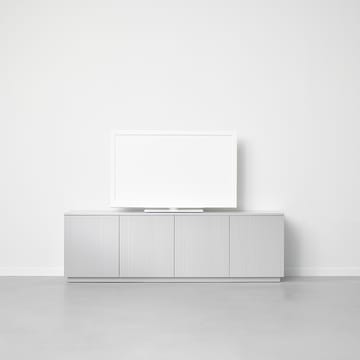 Beam sideboard - hvid lak, hvid sokkel, topplade i carrara marmor - A2