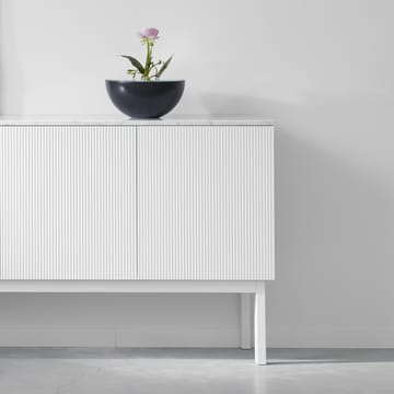 Beam sideboard - hvid lak, hvidt understel, topplade i carrara marmor - A2