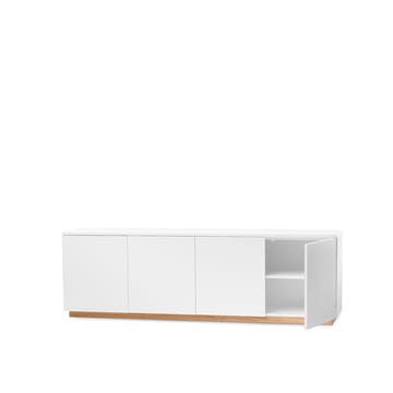 Beam sideboard - hvid lak, sokkel i olieret egetræ - A2