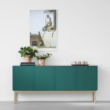 Beam sideboard - hvid lak, sokkel i olieret egetræ - A2