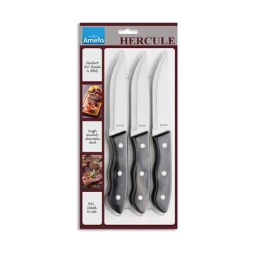 Hercule grillkniv XXL 3-pak - Sort - Amefa