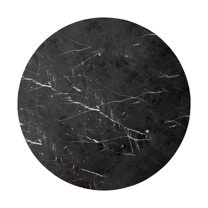 Androgyne sidebord bordplade Ø65 cm - Nero Marquina - Audo Copenhagen