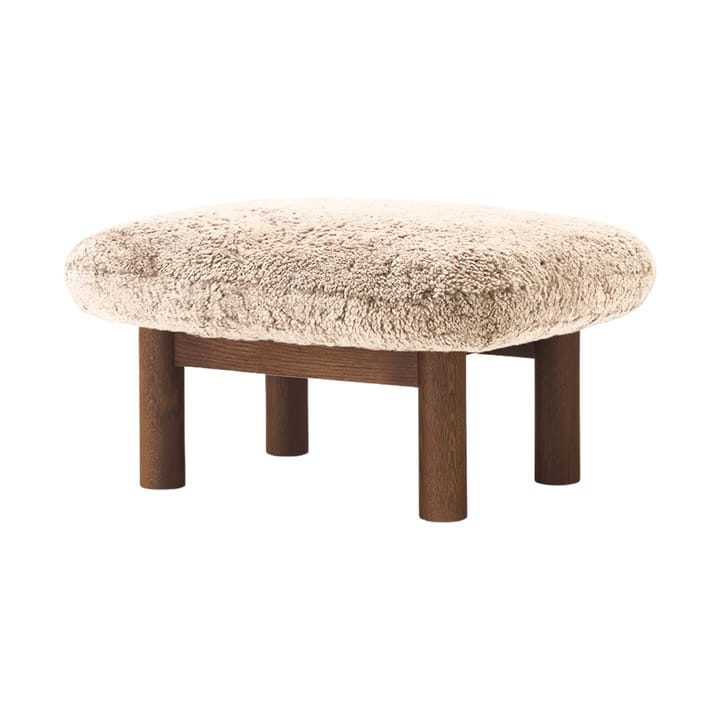 Brasilia fodskammel - Dark oak-Nature sheepskin curly - Audo Copenhagen