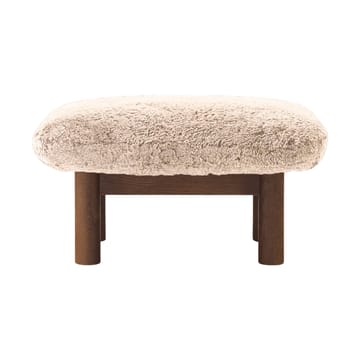 Brasilia fodskammel - Dark oak-Nature sheepskin curly - Audo Copenhagen