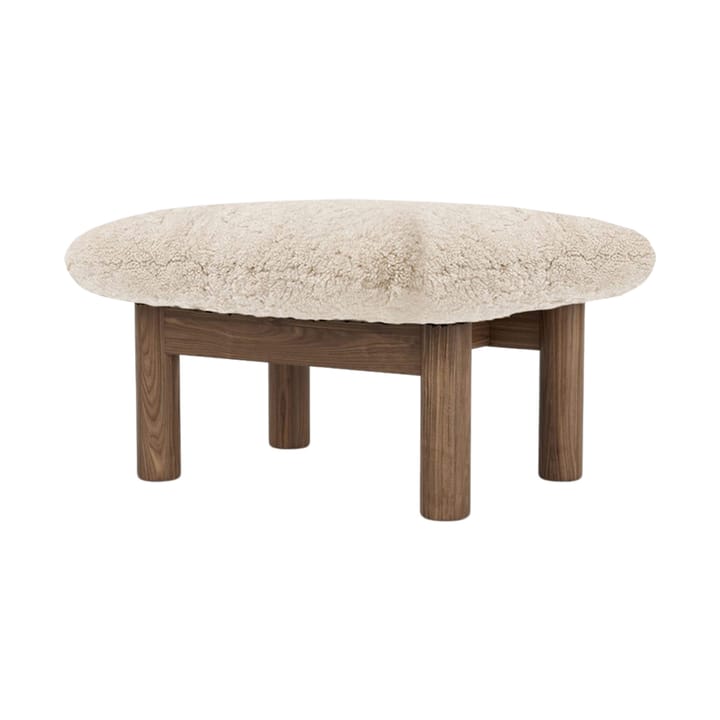 Brasilia fodskammel - Walnut-Nature sheepskin curly - Audo Copenhagen