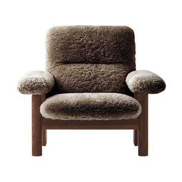 Brasilia lænestol - Dark oak-Sahara sheepskin curly - Audo Copenhagen