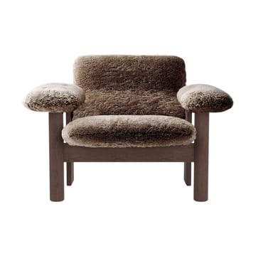 Brasilia lænestol low back - Dark oak-Sahara sheepskin curly - Audo Copenhagen