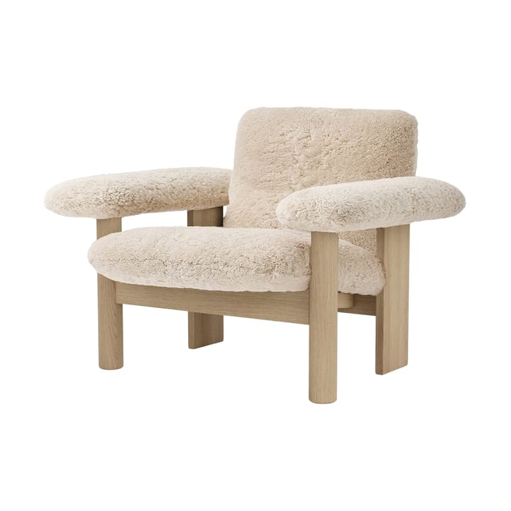 Brasilia lænestol low back - Natural oak-Nature sheepskin curly - Audo Copenhagen