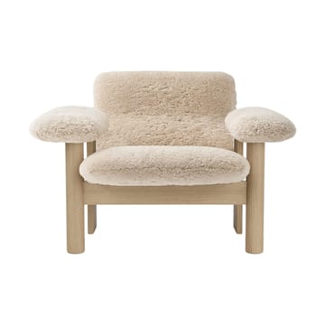 Brasilia lænestol low back - Natural oak-Nature sheepskin curly - Audo Copenhagen