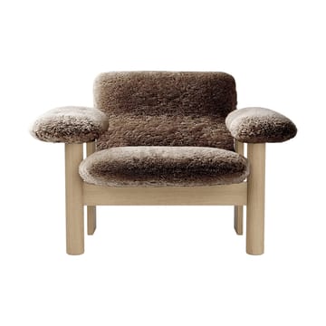 Brasilia lænestol low back - Natural oak-Sahara sheepskin curly - Audo Copenhagen