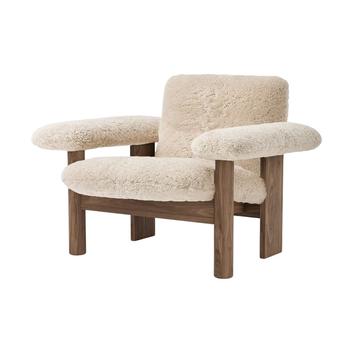 Brasilia lænestol low back - Walnut-Nature sheepskin curly - Audo Copenhagen