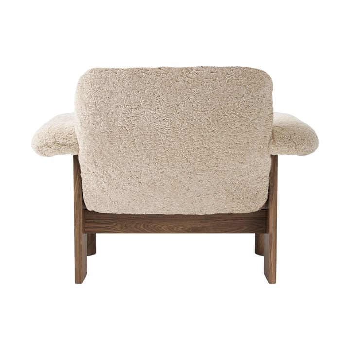 Brasilia lænestol low back, Walnut-Nature sheepskin curly Audo Copenhagen