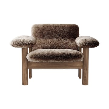 Brasilia lænestol low back - Walnut-Sahara sheepskin curly - Audo Copenhagen