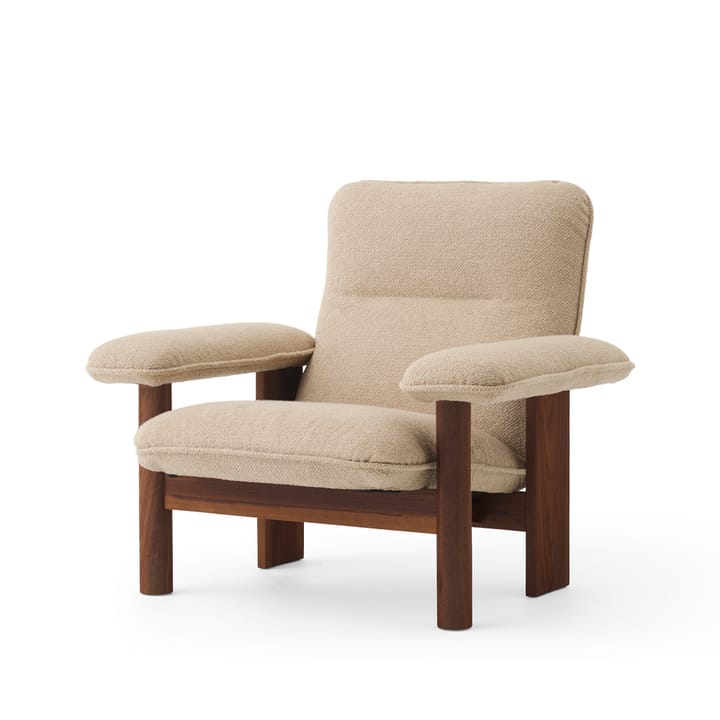 Brasilia lænestol - Walnut-Bouclé 02 beige - Audo Copenhagen