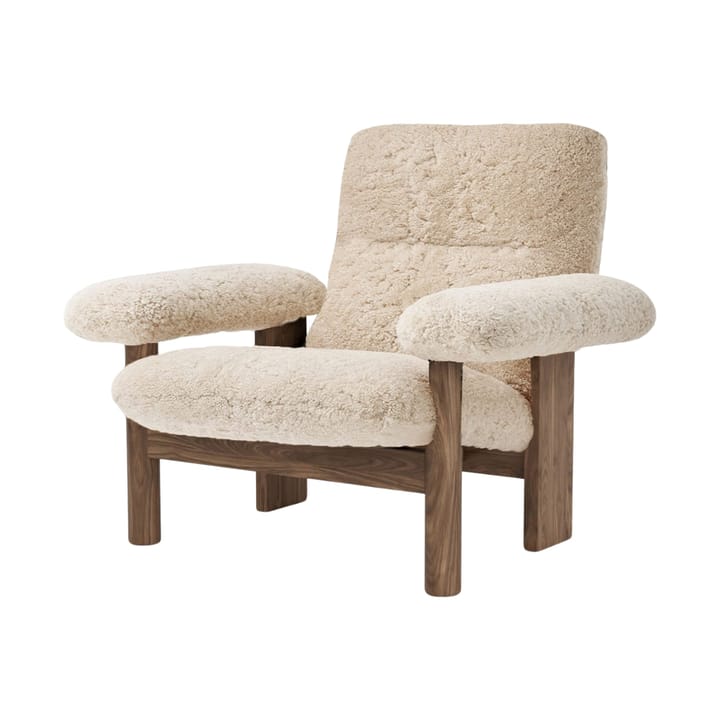 Brasilia lænestol, Walnut-Nature sheepskin curly Audo Copenhagen