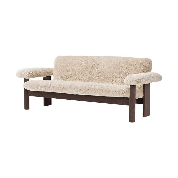 Brasilia sofa 2-personers, Dark oak-Nature sheepskin curly Audo Copenhagen