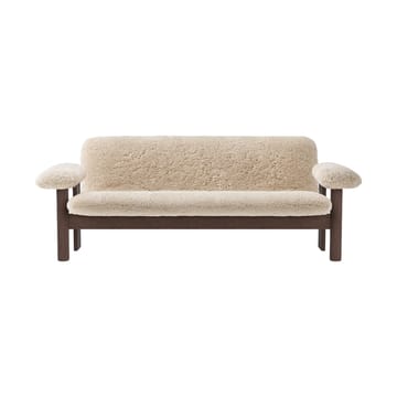 Brasilia sofa 2-personers - Dark oak-Nature sheepskin curly - Audo Copenhagen