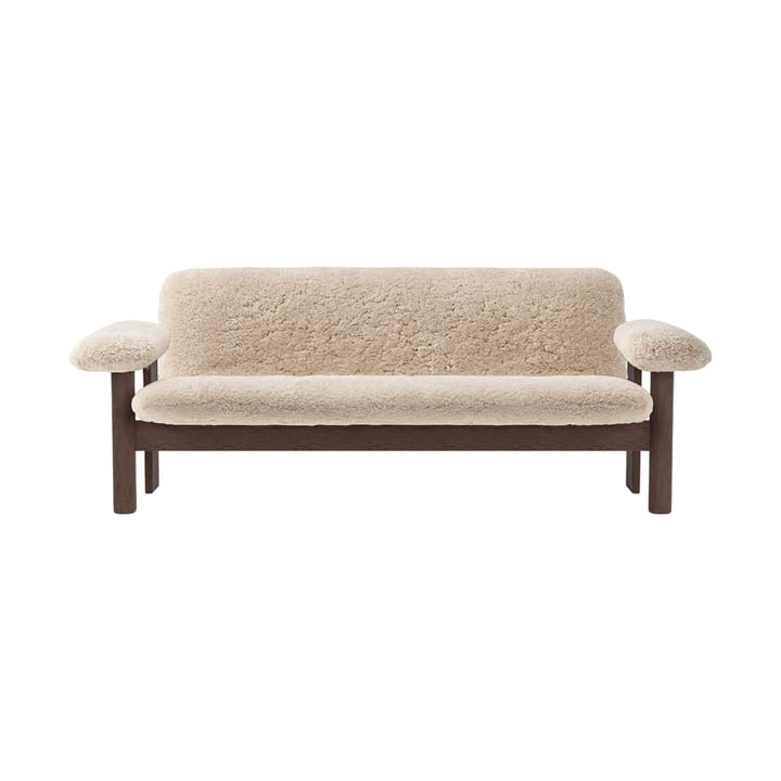 Brasilia sofa 2-personers, Dark oak-Nature sheepskin curly Audo Copenhagen