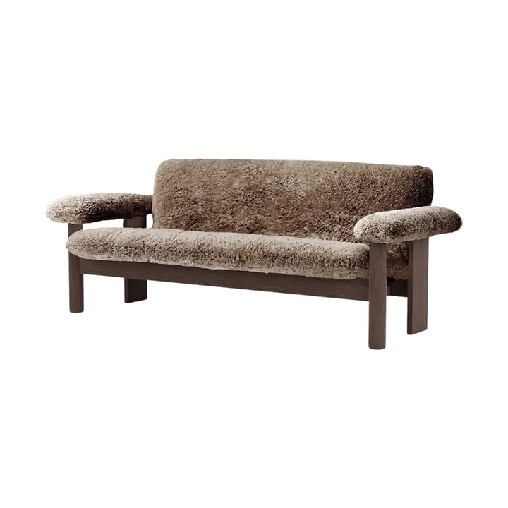 Brasilia sofa 2-personers, Dark oak-Sahara sheepskin curly Audo Copenhagen