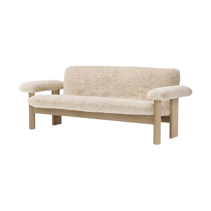 Brasilia sofa 2-personers - Natural oak-Nature sheepskin curly - Audo Copenhagen