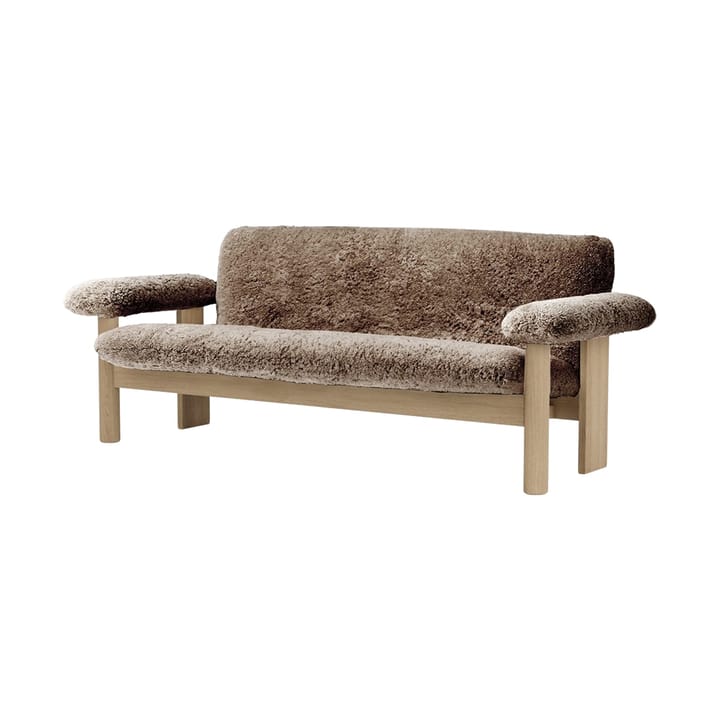 Brasilia sofa 2-personers, Natural oak-Sahara sheepskin curly Audo Copenhagen