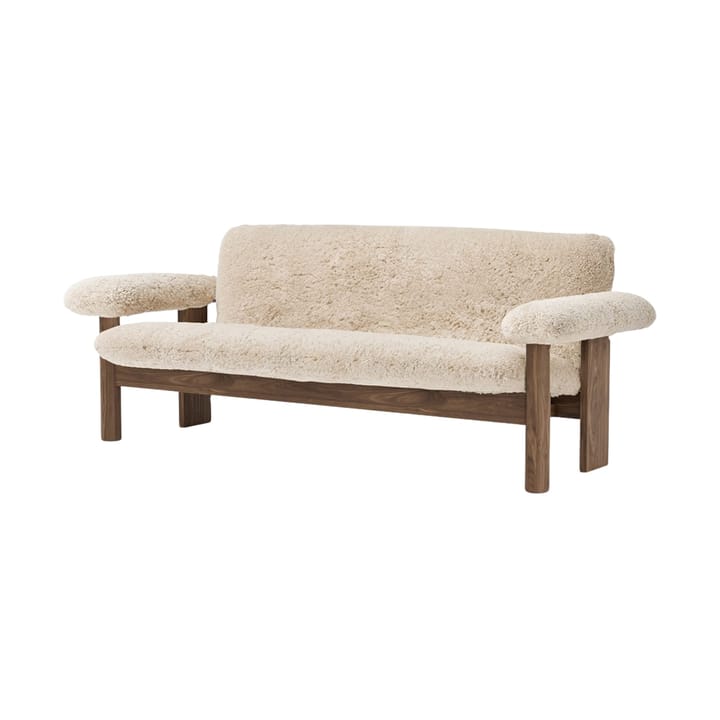 Brasilia sofa 2-personers, Walnut-Nature sheepskin curly Audo Copenhagen