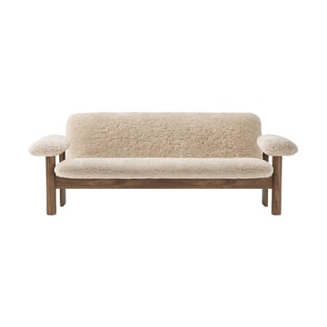 Brasilia sofa 2-personers - Walnut-Nature sheepskin curly - Audo Copenhagen