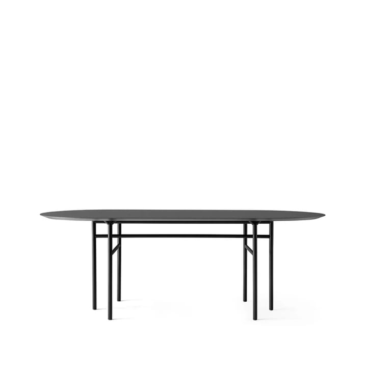 Snaregade Oval spisebord ovalt - charcoal linoleum, sort understel i stål - Audo Copenhagen