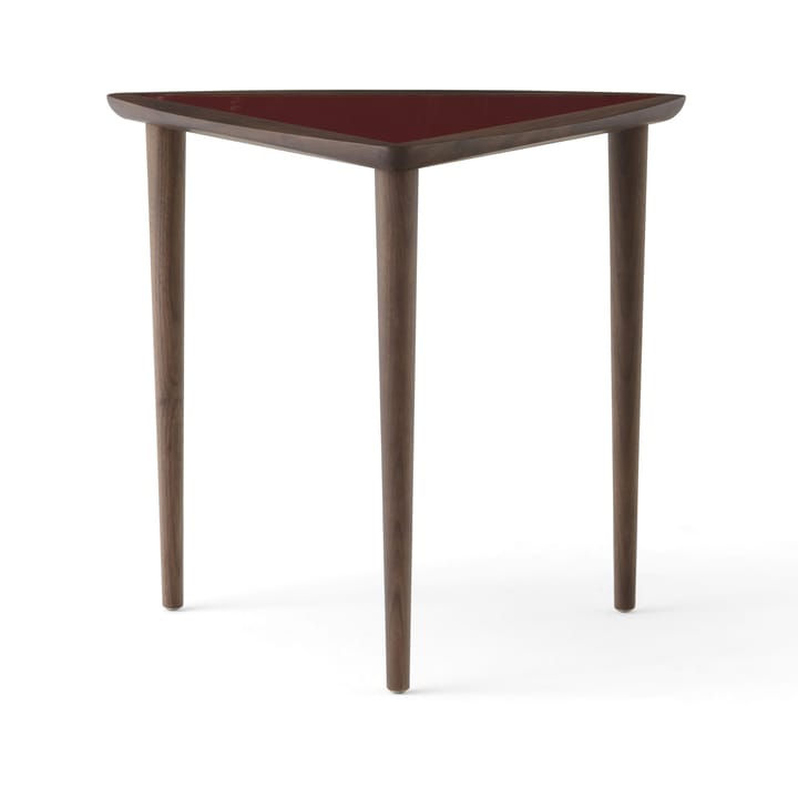 Umanoff nesting side table, Walnut/Burgundy Audo Copenhagen