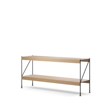 Zet hyldesystem - natural oak, 1x2, black steel base - Audo Copenhagen