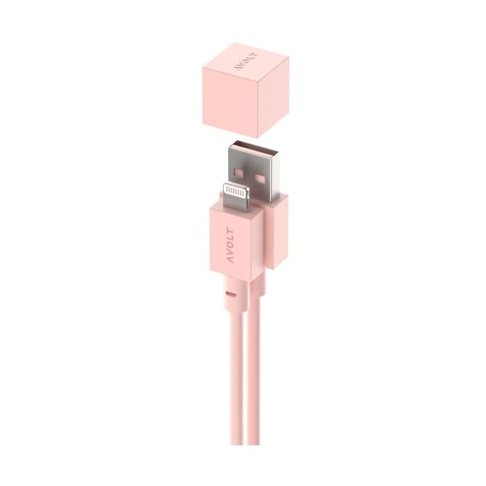 Cable 1 USB-A til Lightning-kabel 1,7 m - Pink - Avolt