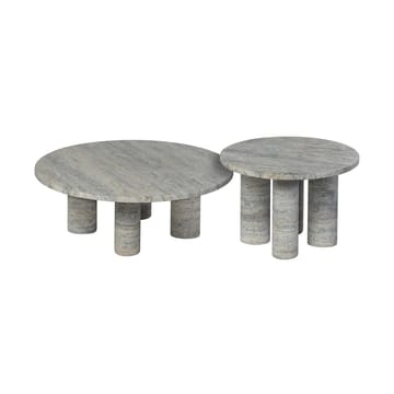 Volos sidebord S Ø52 cm - Silver Travertine - blomus