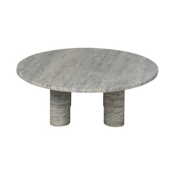 Volos sofabord L Ø75 cm - Silver Travertine - blomus