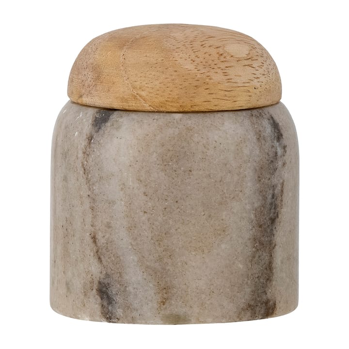 Payana opbevaringskrukke med låg Ø6x7 cm - Marmor/Mangotræ - Bloomingville