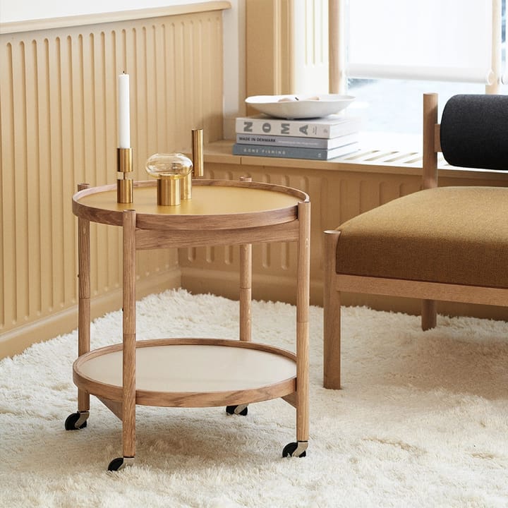 Bølling Tray Table model 50 rullebord, base, olieret understel i bøg Brdr. Krüger