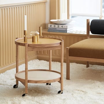 Bølling Tray Table model 50 rullebord - clay, røgolieret understel i bøg - Brdr. Krüger