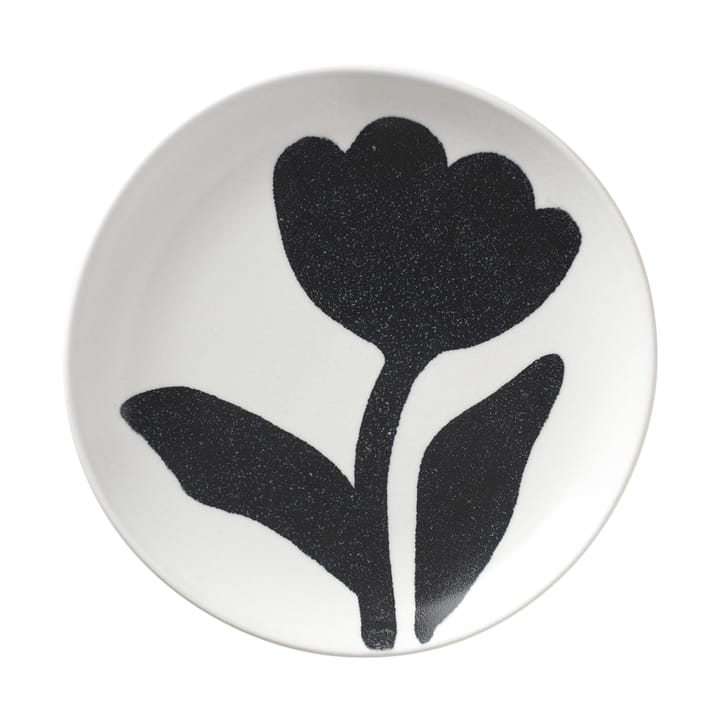 Flora tallerken Ø15 cm - Black-off white - Broste Copenhagen