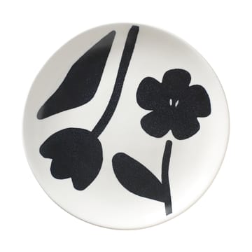 Flora tallerken Ø20 cm - Black-off white - Broste Copenhagen