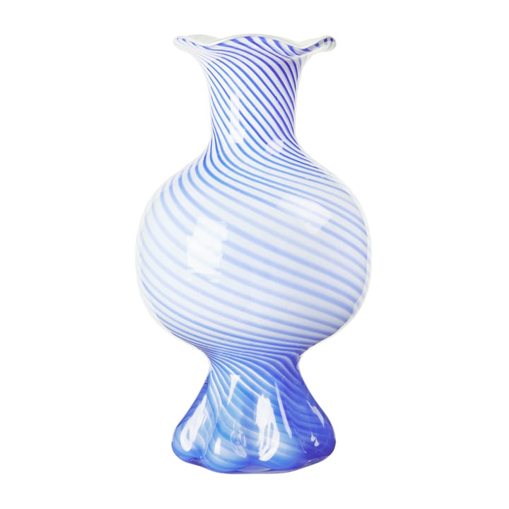 Mella vase 30 cm - Intense blue/Offwhite - Broste Copenhagen