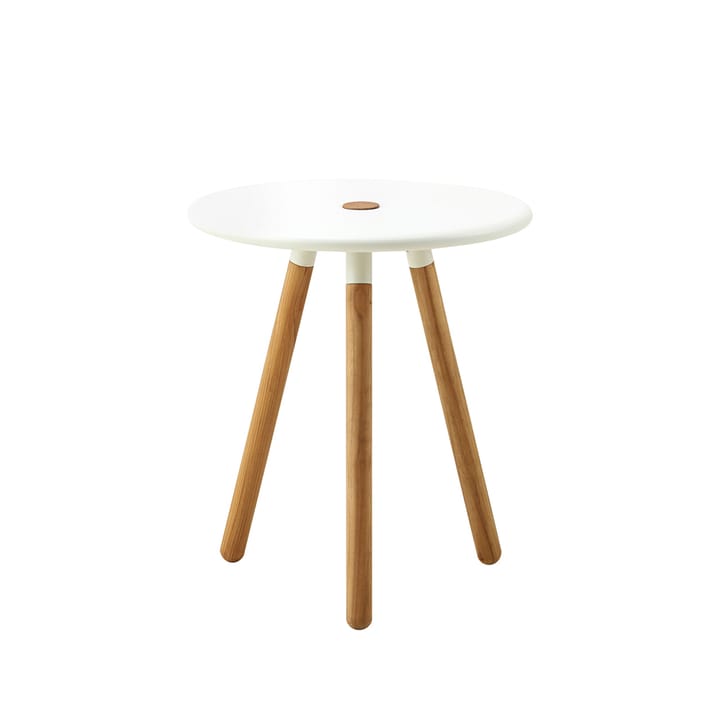 Area bord/skammel Ø40 cm - White, ben i teak - Cane-line