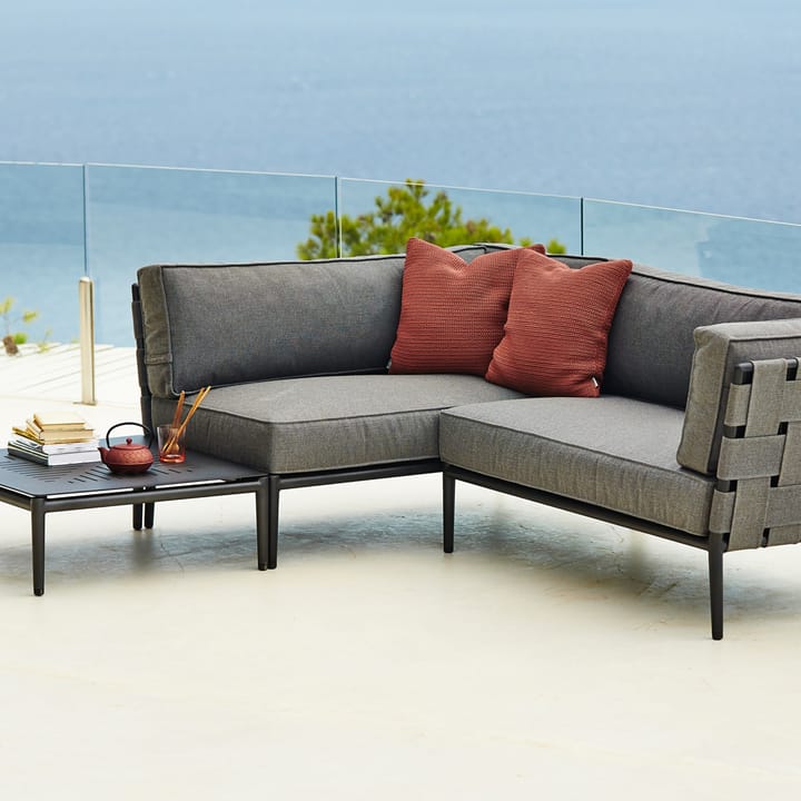 Conic modulsofa, Cane-Line airtouch grey, enkel, inkl. hynder Cane-line